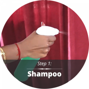 Shampoo-steam cleaning