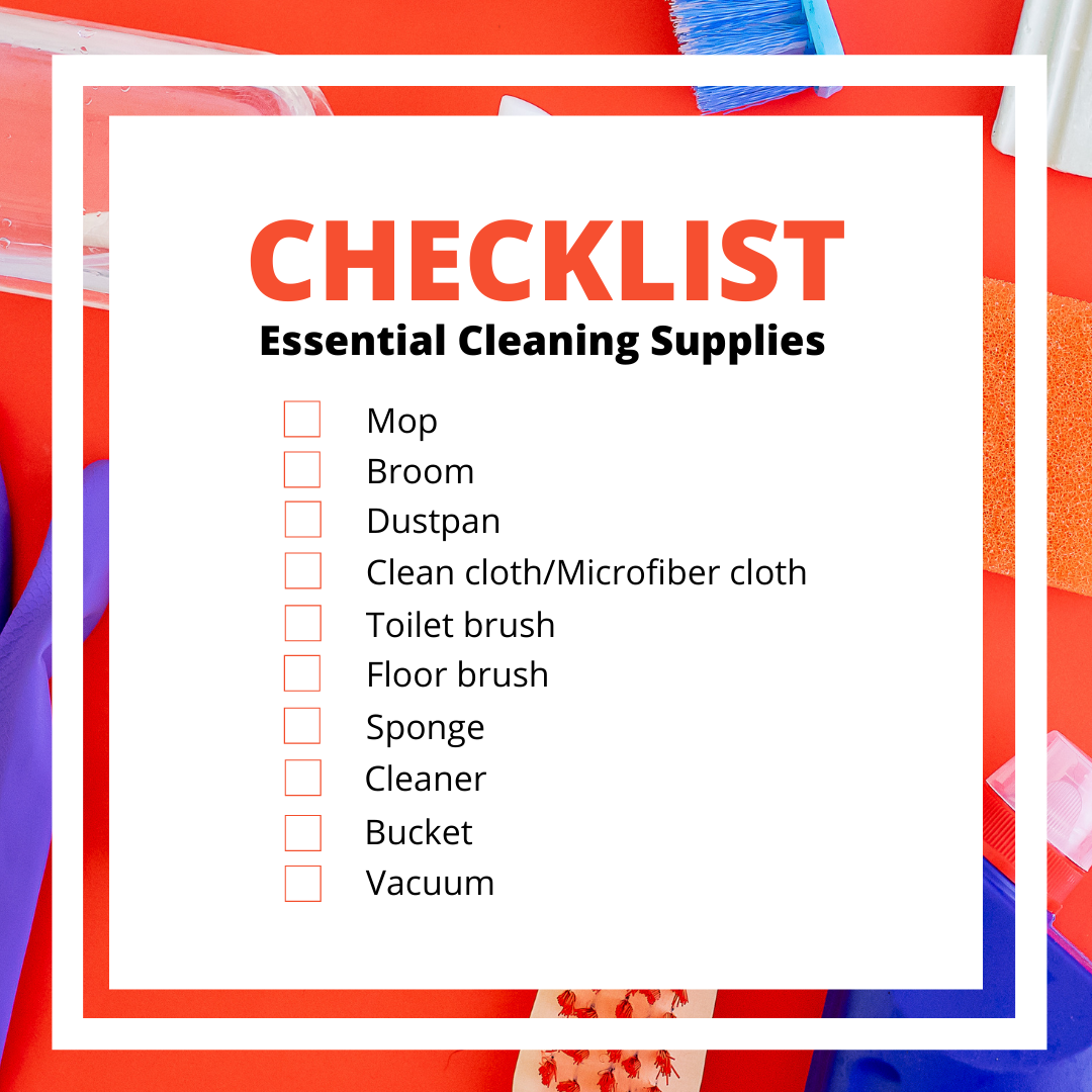 Cleaning supplies - Checklist