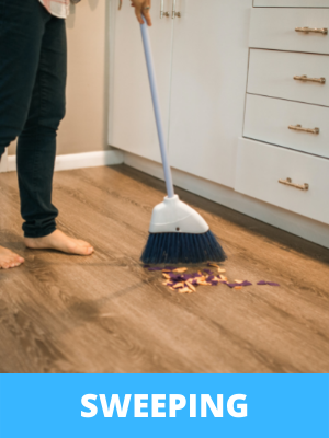 sweeping-floor cleaning