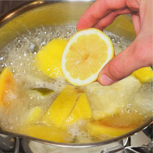 boiled lemons-burnt pan